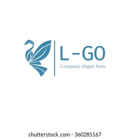 Vector of swan icon. Hotel resort beach sea sun relaxation. Business icon for the company. Other companies. Illustration.