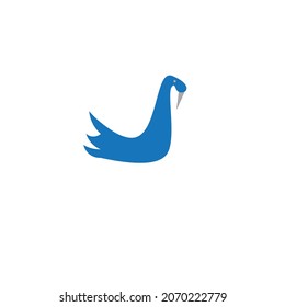 vector swan minimalist illustration or flat illustration
