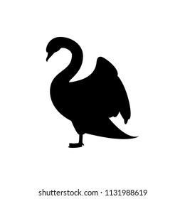 vector swan silhouette 