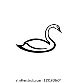 vector swan silhouette 