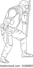 vector - SWAT aislado en el fondo