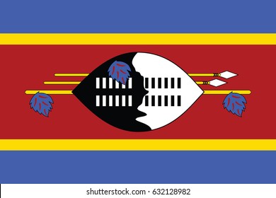 Vector Swaziland flag, Swaziland flag illustration, Swaziland flag picture, Swaziland flag image