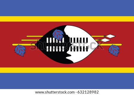 Vector Swaziland flag, Swaziland flag illustration, Swaziland flag picture, Swaziland flag image