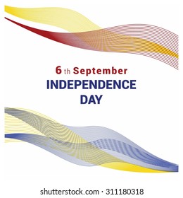 Vector Swaziland Independence Day 6th September Celebration Card. Illustration