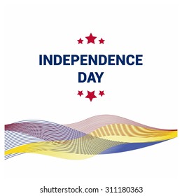 Vector Swaziland Independence Day 6th September Celebration Card. abstract yellow and blue lines pattern. Illustration