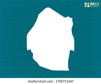 Vektorillustration von Swasiland Karte auf dunklem Hintergrund.