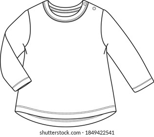 Vector sweatshirt design for baby girl.