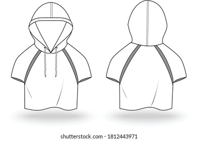 vector sweatshirt illustration as front and back