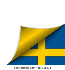 Vector - Sweden Country Flag Turning Page