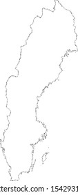Vector Sweden dotted blank map