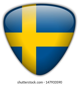 Vector - Sweden Flag Glossy Button