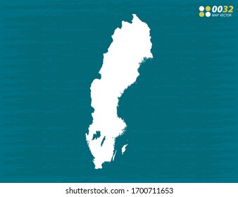 Vector of Sweden map on dark background.