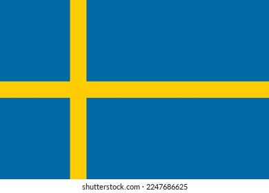 Vector of Swedish flag illustration.