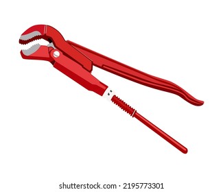 Vector of Swedish Pipe Wrench isolated on white background.