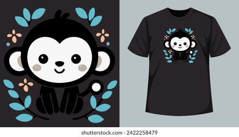 diseño de mono animal dulce vector para niños
