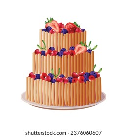 vector sweet baked cakes  and design