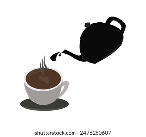 vector sweet chocolate coffee with fragrant aroma