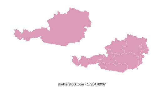Vector Sweatfarbkarte Österreichs