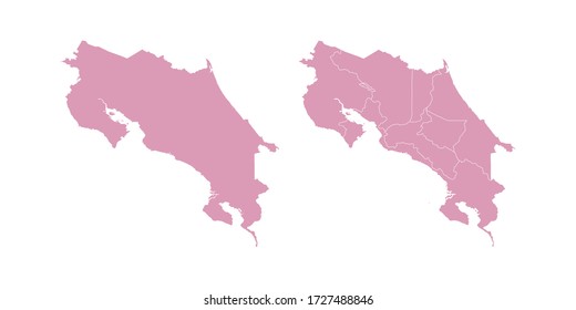 Vector sweet color map of Costa Rica