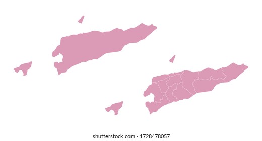 Vector sweet color map of East Timor
