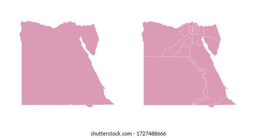 Vector sweet color map of Egypt