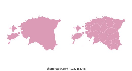 Vector sweet color map of Estonia