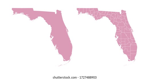 Vector sweet color map of Florida