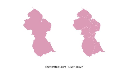 Vector sweet color map of Guyana