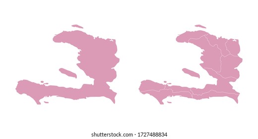 Mapa de color dulce vector de Haití