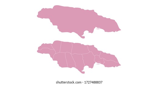 Vector sweet color map of Jamaica