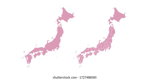 Vector sweet color map of Japan