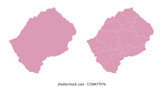 Vector Farbkarte von Lesotho