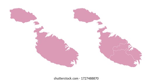 Vector sweet color map of Malta