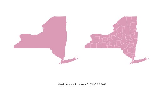 Vector sweet color map of New York