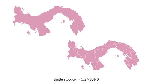 Mapa de color dulce vector de Panamá