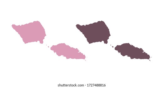 Vector sweet color map of Samoa