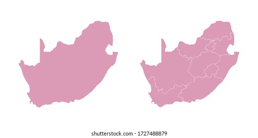 Vector sweet color map of South Africa