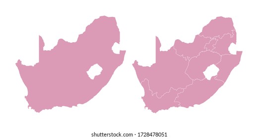 Vector sweet color map of South Africa