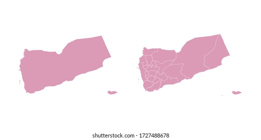 Vector sweet color map of Yemen
