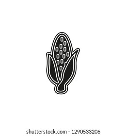 vector sweet corn illustration isolated - healthy vegetable, nutrition icon