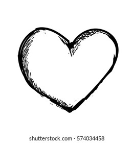 Vector sweet heart art illustration.