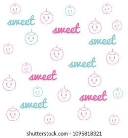 Vector Sweet Pattern Design, Cute Covers Collection, Graphic Design Background, Vector Illustration, Artistic Concept, Young Trendy Fashion Style, Female Fashion