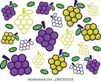 Vector sweet wine pattern cartoon illustration, eps 10, editable.