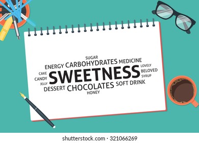 vector sweetness concept,template