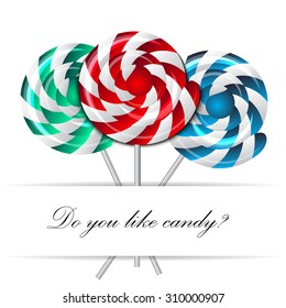 Vector sweets and candies icons set EPS illustration