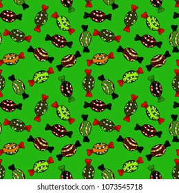 Vector. Vector of sweets and candies. Seamless candies.