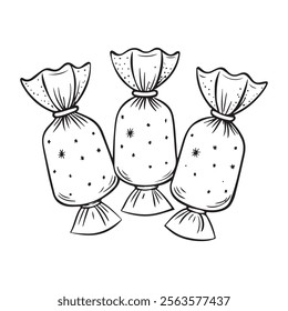 Vector Sweets hand drawn isolated design element. Vector illustration