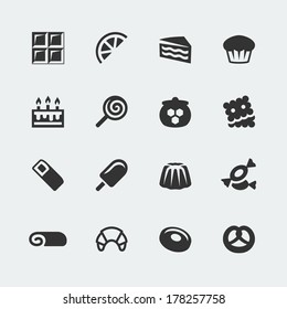 Vector sweets mini icons set