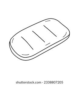 Vector swiiming pillow vector sketch. Hand drawn swimming pillow sketch