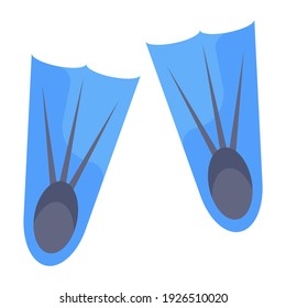 
A vector of swim fins in flat style, flippers 